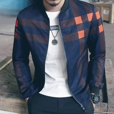 Classic Plaid Jackets Men Coat - Image 3