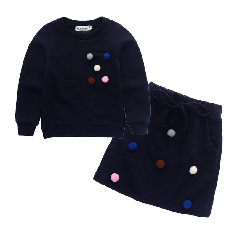 Girls Winter Clothing Set Long Sleeve Shir - Image 3