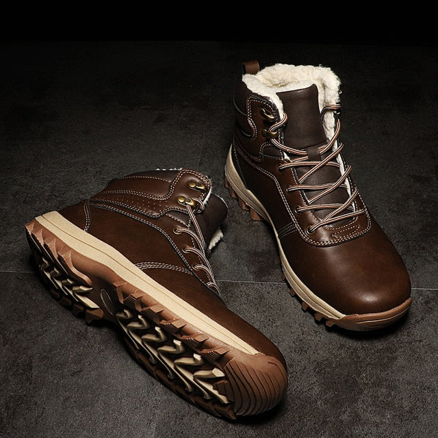 Leather Winter Cotton Shoes - Image 4