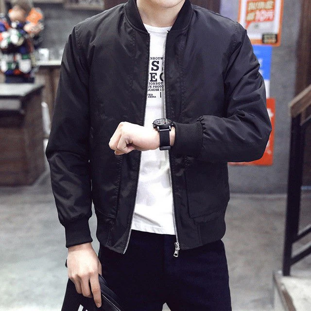 Mens Jackets Long Sleeve Black - Image 4