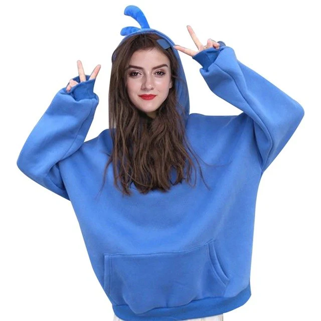 New Female Long-sleeved Pullover Hoodie Thick Coat - Image 3