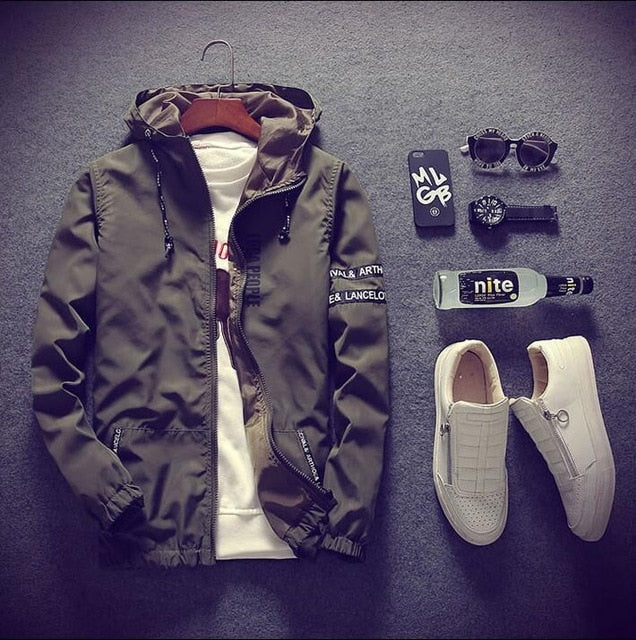 Spring and Autumn Hooded jacket Men's - Image 3