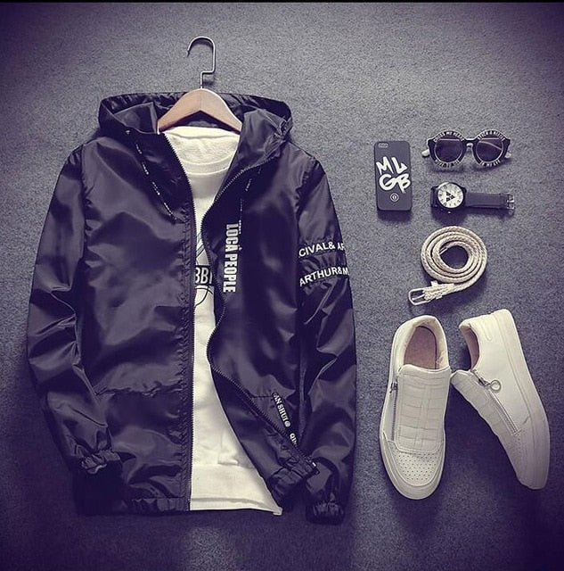 Spring and Autumn Hooded jacket Men's - Image 4