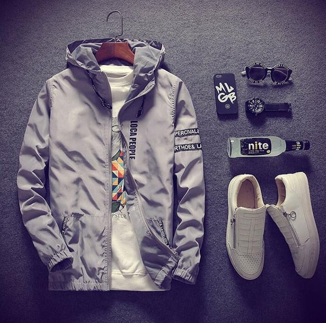 Spring and Autumn Hooded jacket Men's - Image 7