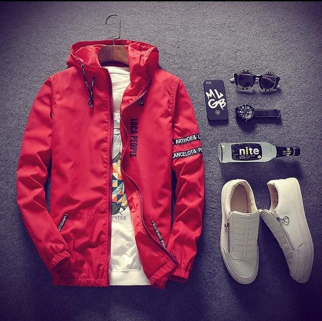 Spring and Autumn Hooded jacket Men's - Image 8