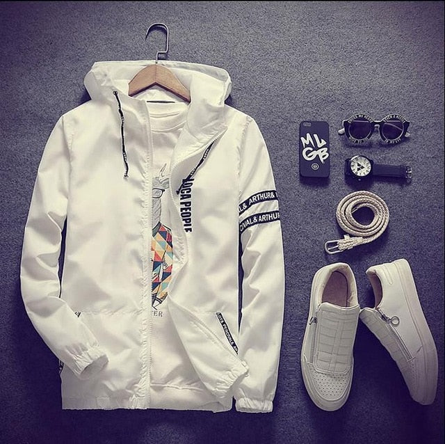 Spring and Autumn Hooded jacket Men's - Image 9